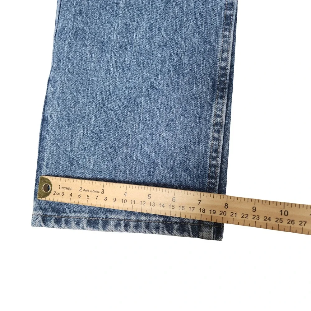 Wrangler Mens Regular Fit Straight Leg Jeans Medium Wash Blue 34x30 96501DS